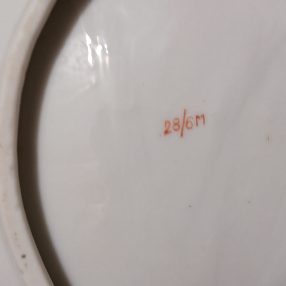 Vintage Moss Rose China Candy Dish 28/6M Gold Trim Scalloped Edge - Picture 12 of 12